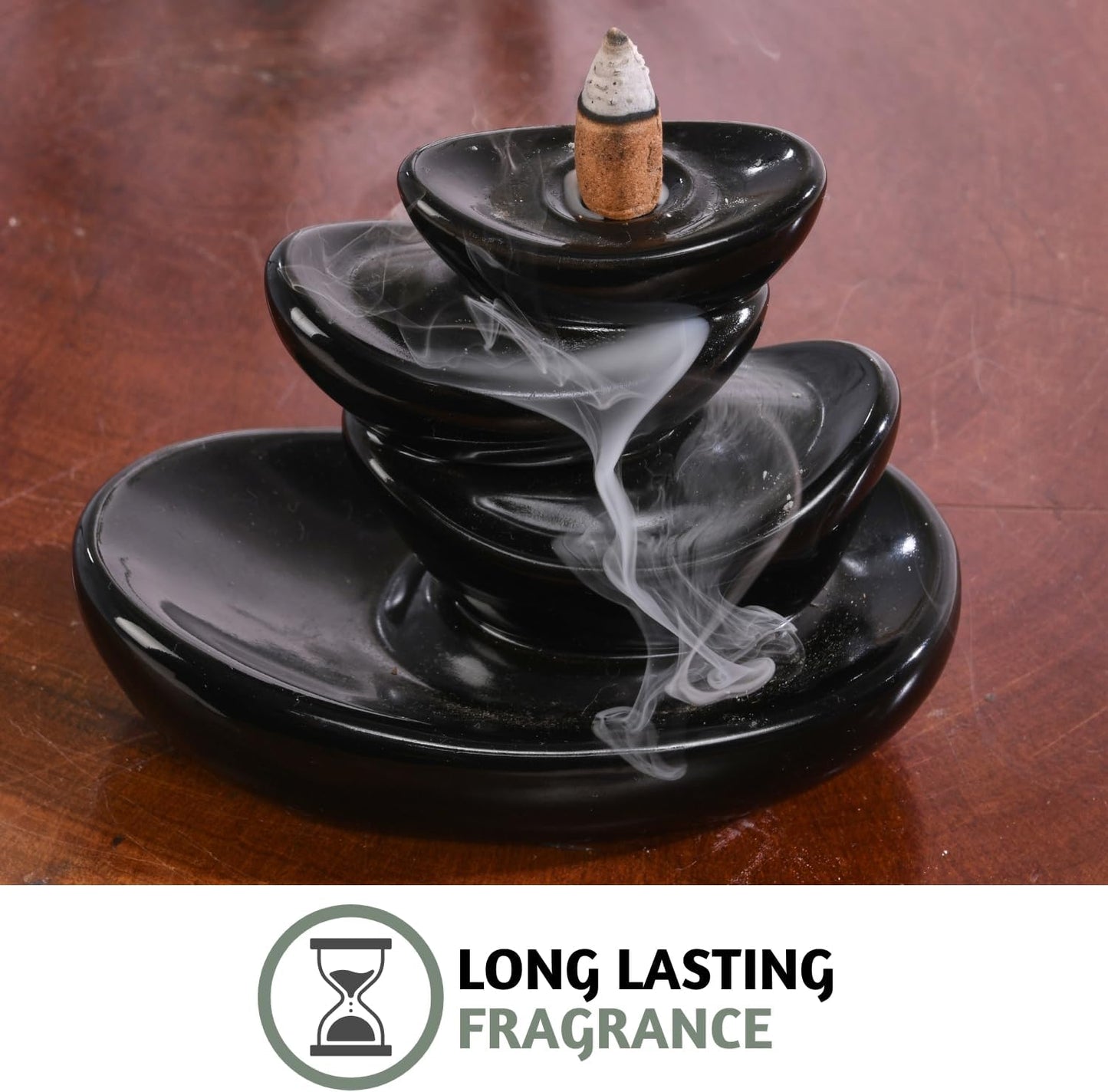 Folkulture Backflow Incense Cones for Waterfall | Set of 6 Waterfall Incense Cones for Gifts for Her | Aqua Breeze, Mint & Basil, Lavender, Green Tea Inscents-Cones (Manifesting)