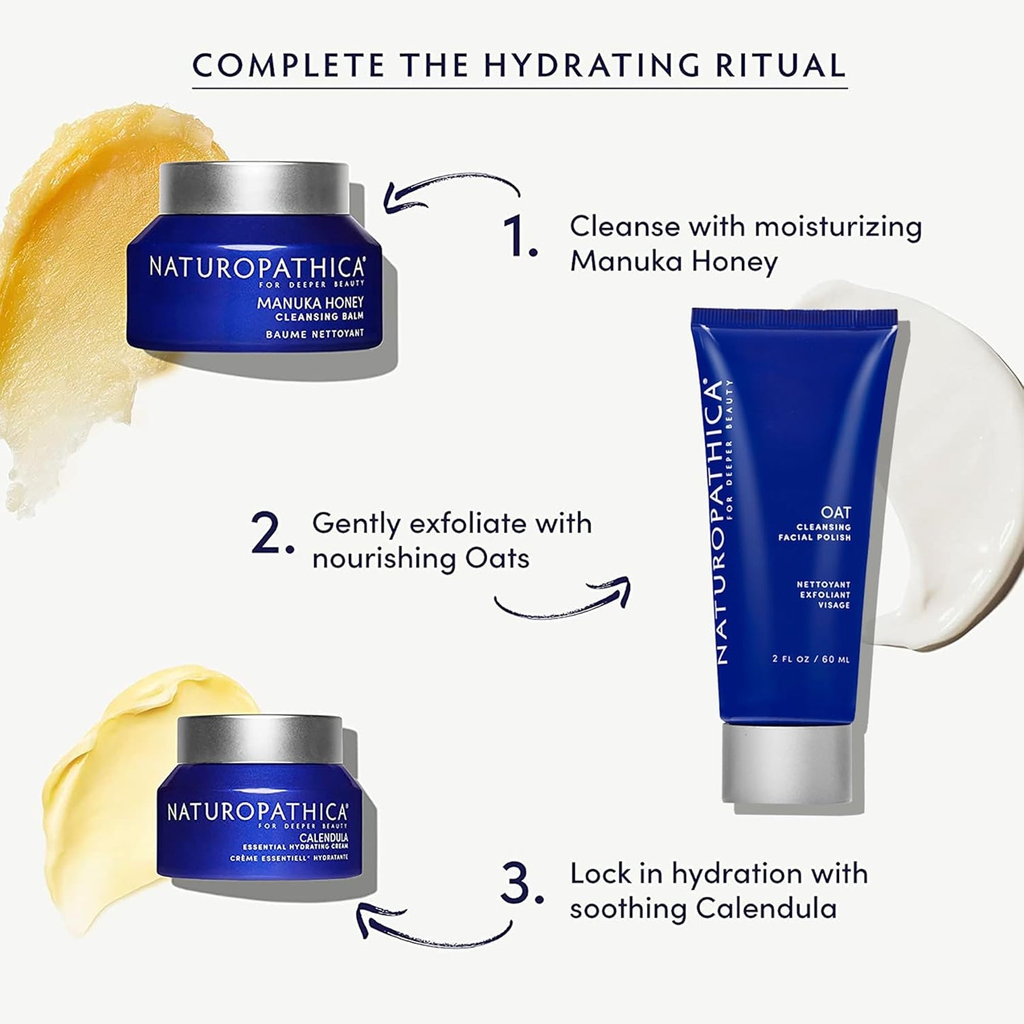 Naturopathica Oat Cleansing Facial Polish, Multi-Use Facial Cleanser, Face Scrub and Mask, Exfoliating Face Wash for Men & Women, Travel Size, 2 fl oz