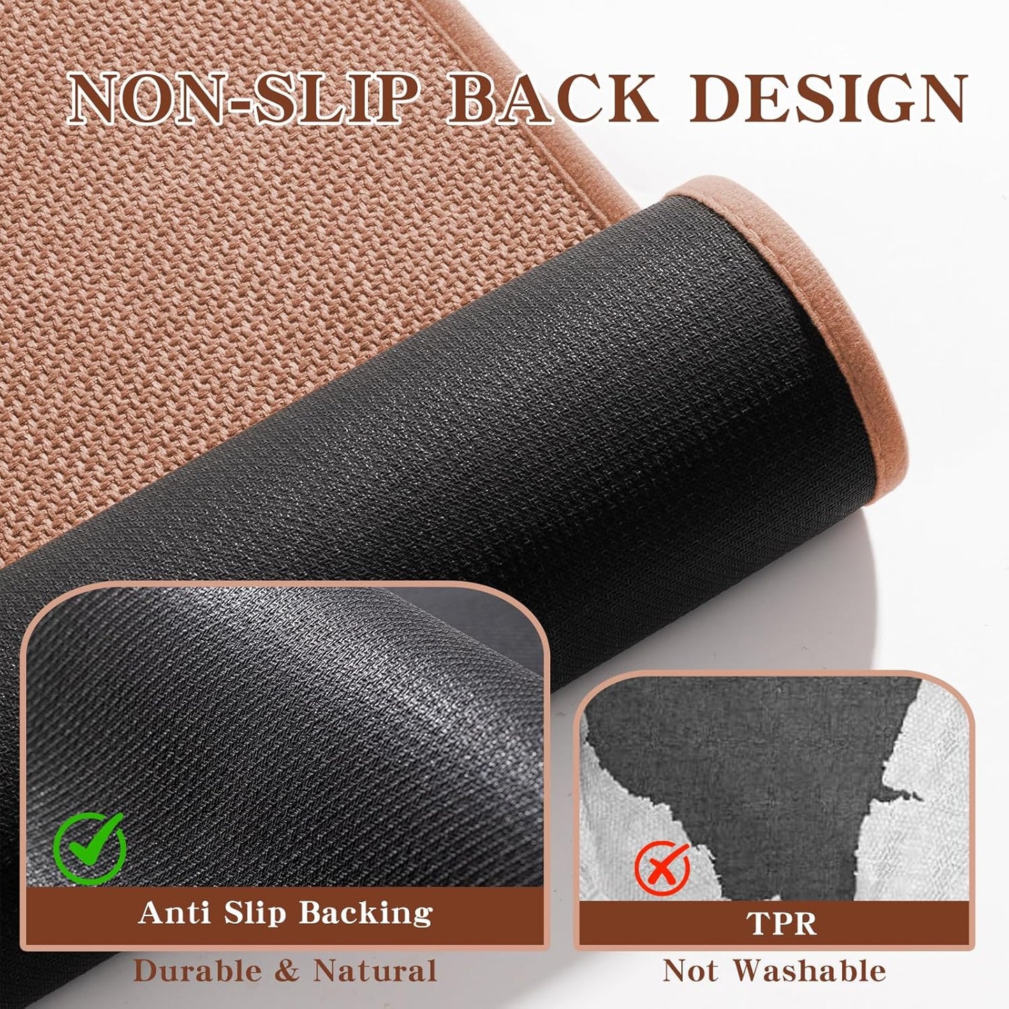 chakme Bathroom Rugs Mat 24x17, Ultra Thin Non Slip Bath Mat Small Quick Dry Absorbent Bath Mat for Bathroom Floor, (Dark Pink, 24"x17")