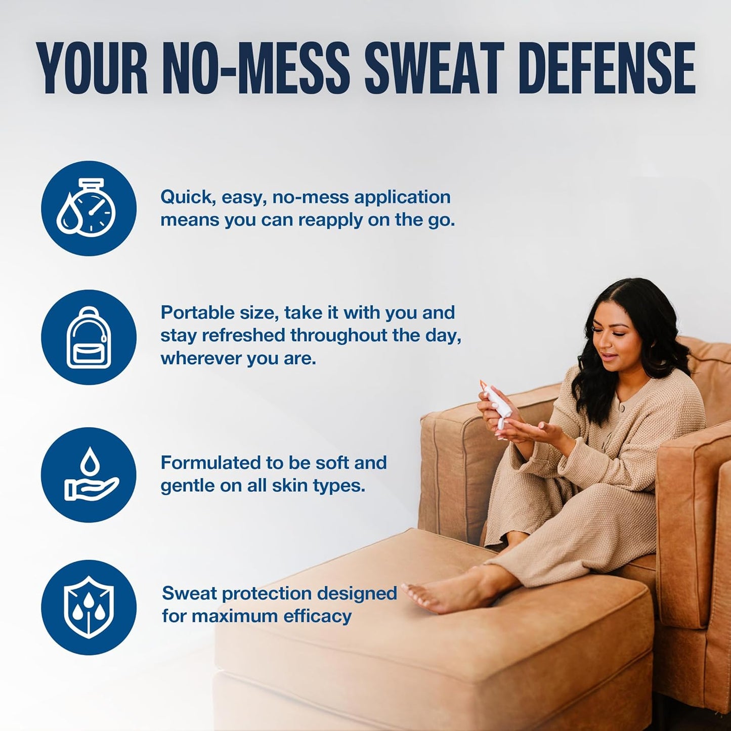 Carpe Sweat Absorbing Foot Lotion 3 Tubes WITH FREE APPLICATOR, A dermatologist-recommended solution to stop sweaty, smelly feet, Helps prevent blisters, Great for hyperhidrosis