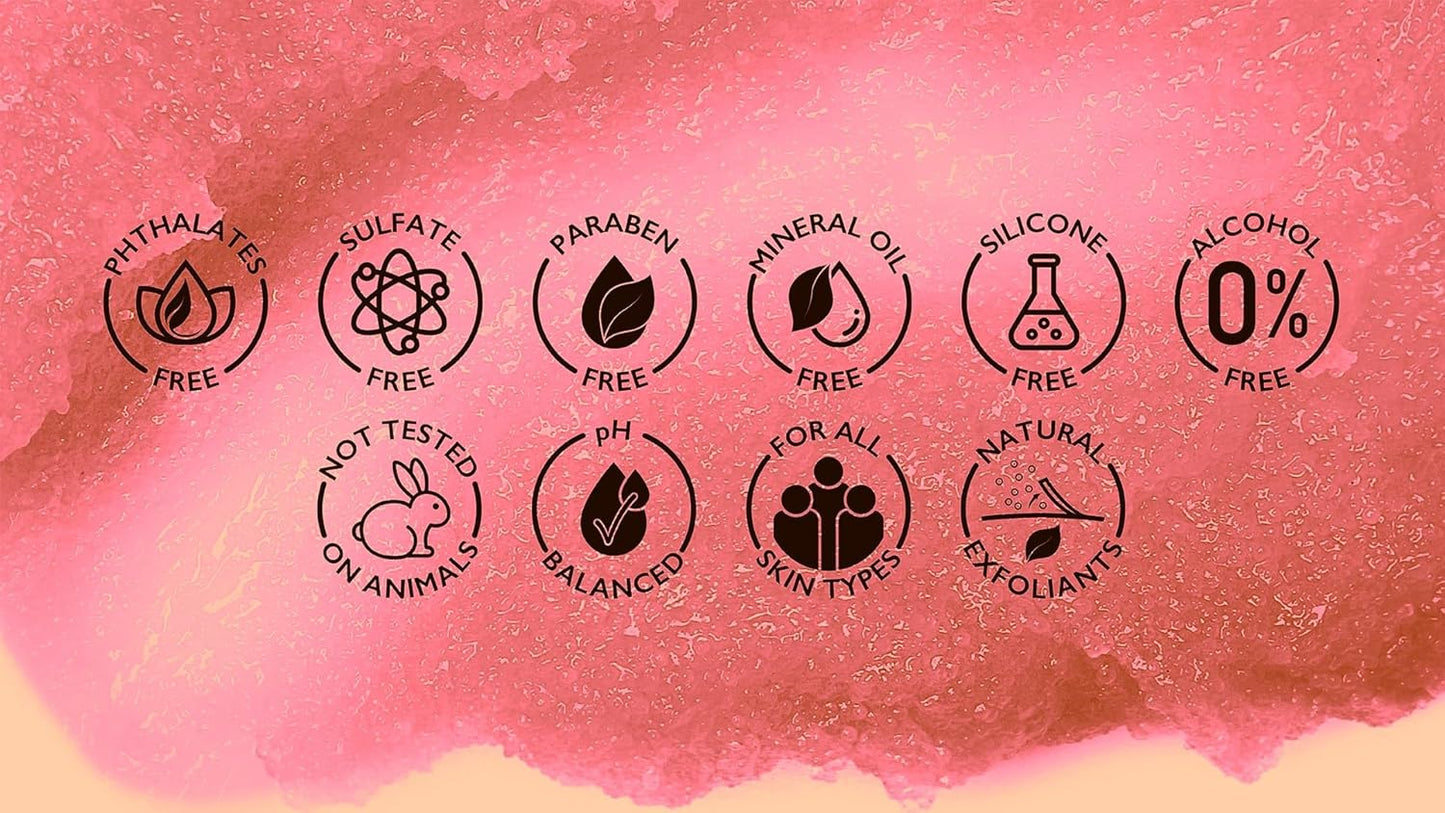 Spascriptions Strawberry Refreshing Sugar Body Scrub with Pink Sugar & Vitamins A, C, E, 21 oz to Stimulate, Exfoliate, Hydrate