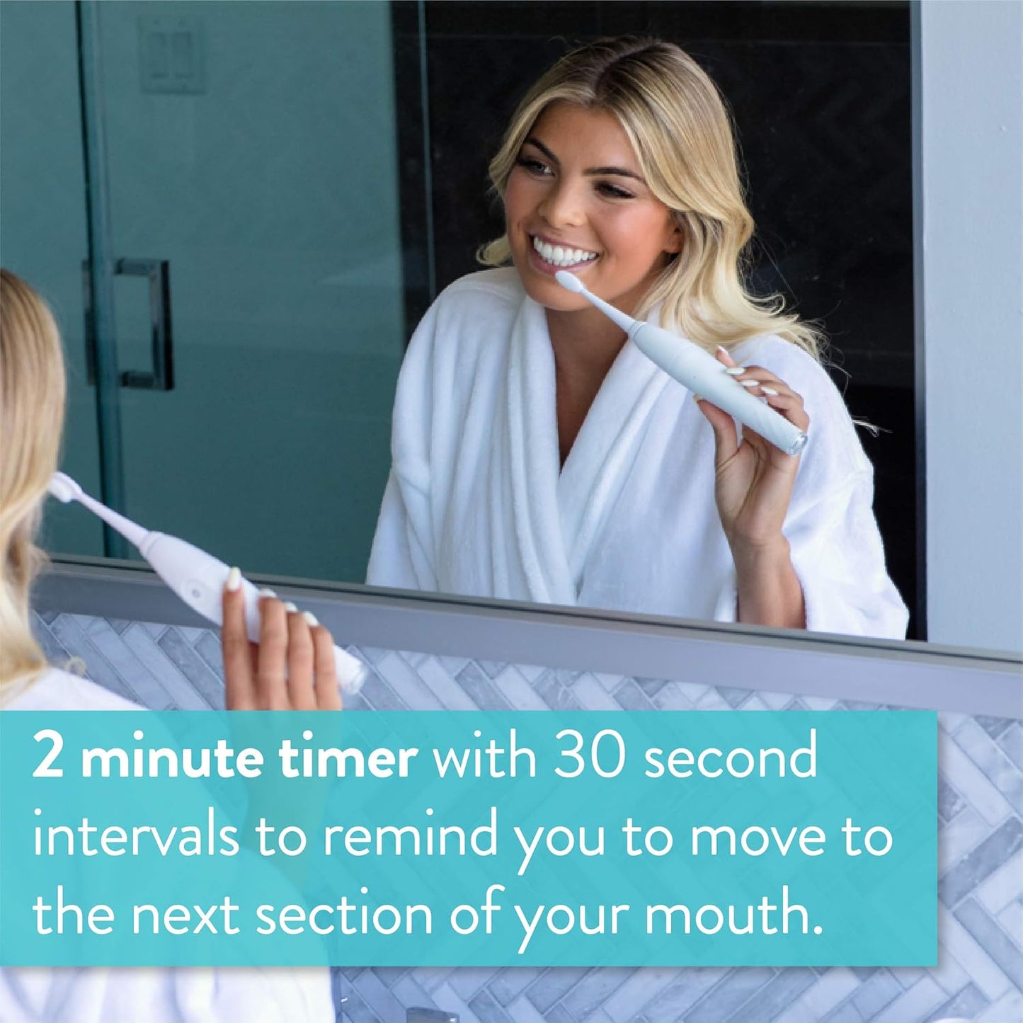 Tao Clean UV Sanitizing Sonic Toothbrush and Cleaning Station, Electric Toothbrush, Dual Speed Setting, White