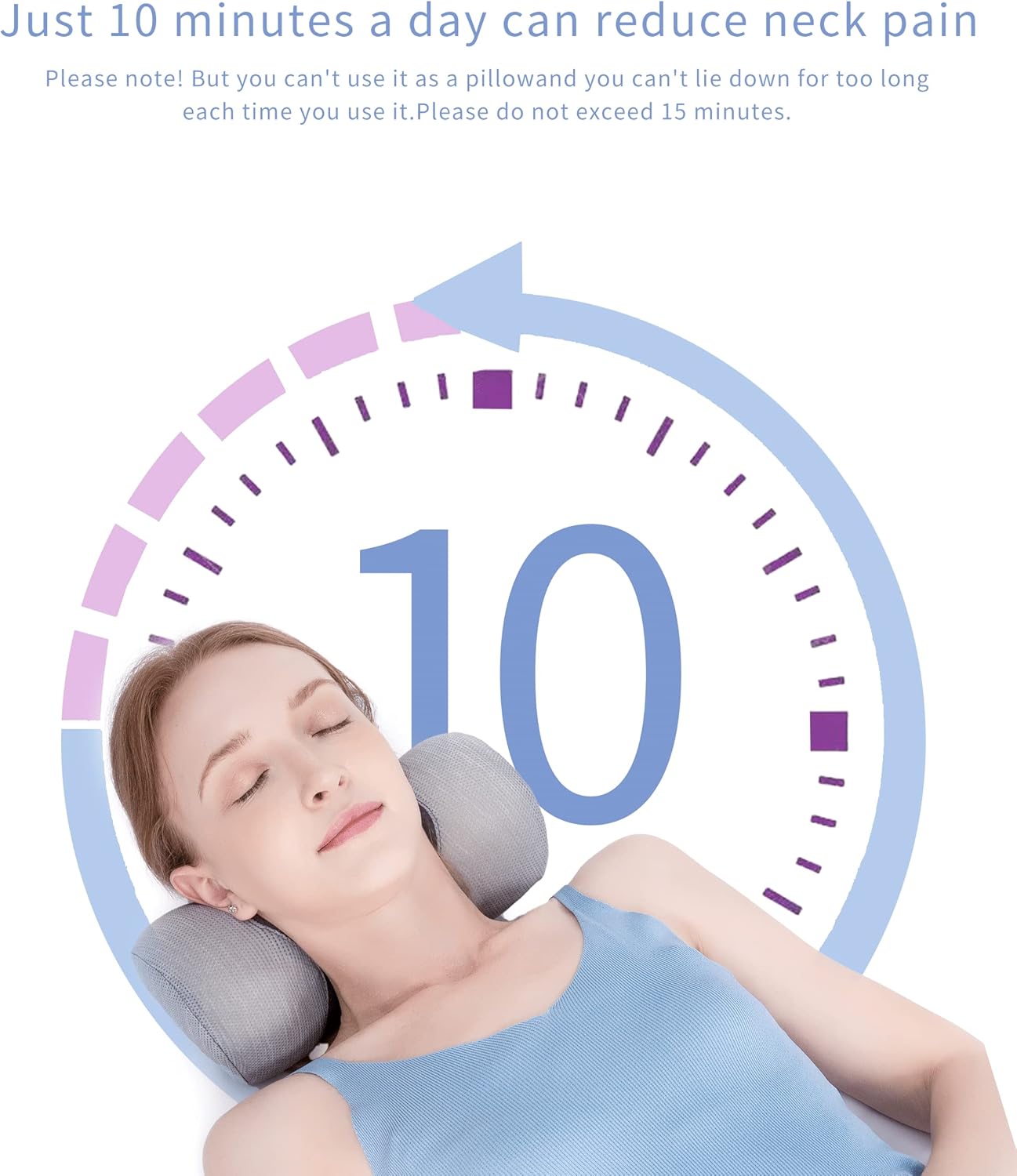 Bespilow Small Neck Roll Pillow,Say Goodbye to Neck Pain, Cervical Memory Foam Pillow for Tension Muscle Relief, Contour Support, Shoulder Pain Relaxer with Breathable Pillowcase, Odorless