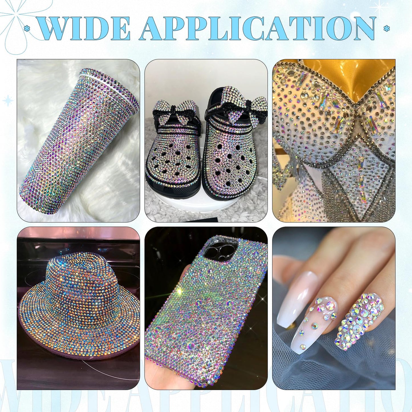 6000Pcs Resin Rhinestones for Bedazzling with 3Pcs B7000 Jewelry Glue, 1 Box AB Flatback Rhinestones for Crafting Crafts DIY, Crystals Gems for Clothing Shoes Tumblers Nail Art Makeup