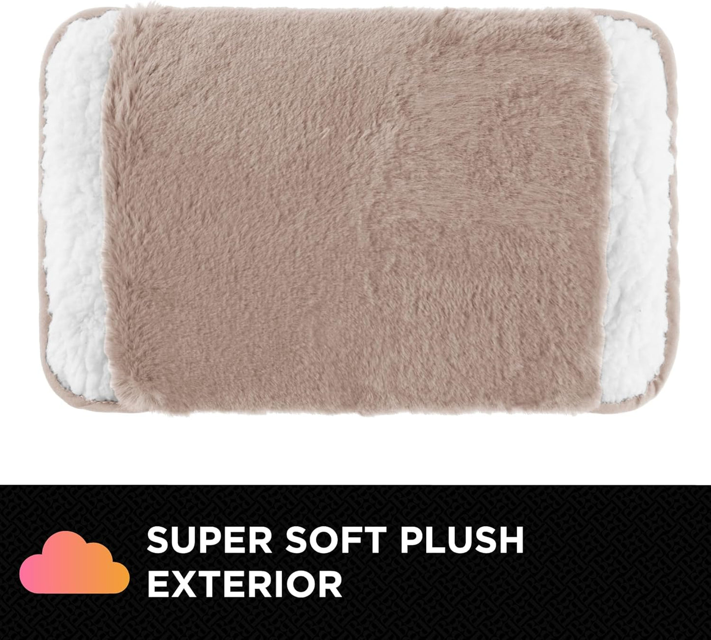 Brookstone Faux Fur Hand Warmer | Soothe Cold Hand Muff with Microwavable Gel Pack for Long Lasting Heat | Cozy Sherpa & Plush Lining for Ultimate Comfort | Hand Muffs for Women & Men