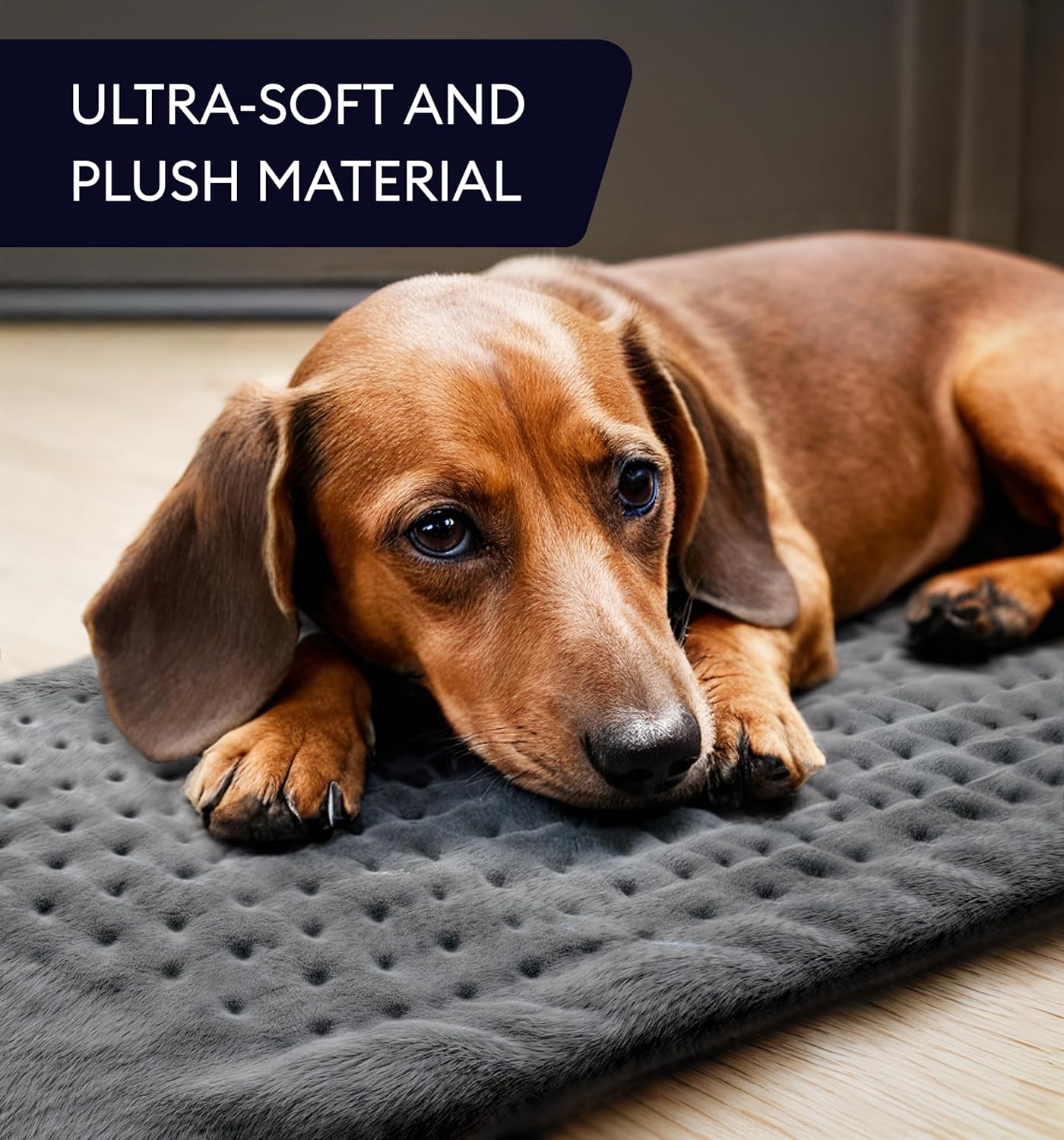 GENIANI Electric Throw - XL Electric Heating Pad for Back Pain & Cramps Relief, Birthday for Women Men Auto Shut Off, Machine Washable, Heat Pad for Neck & Shoulder, 12×24", Tabby Gray