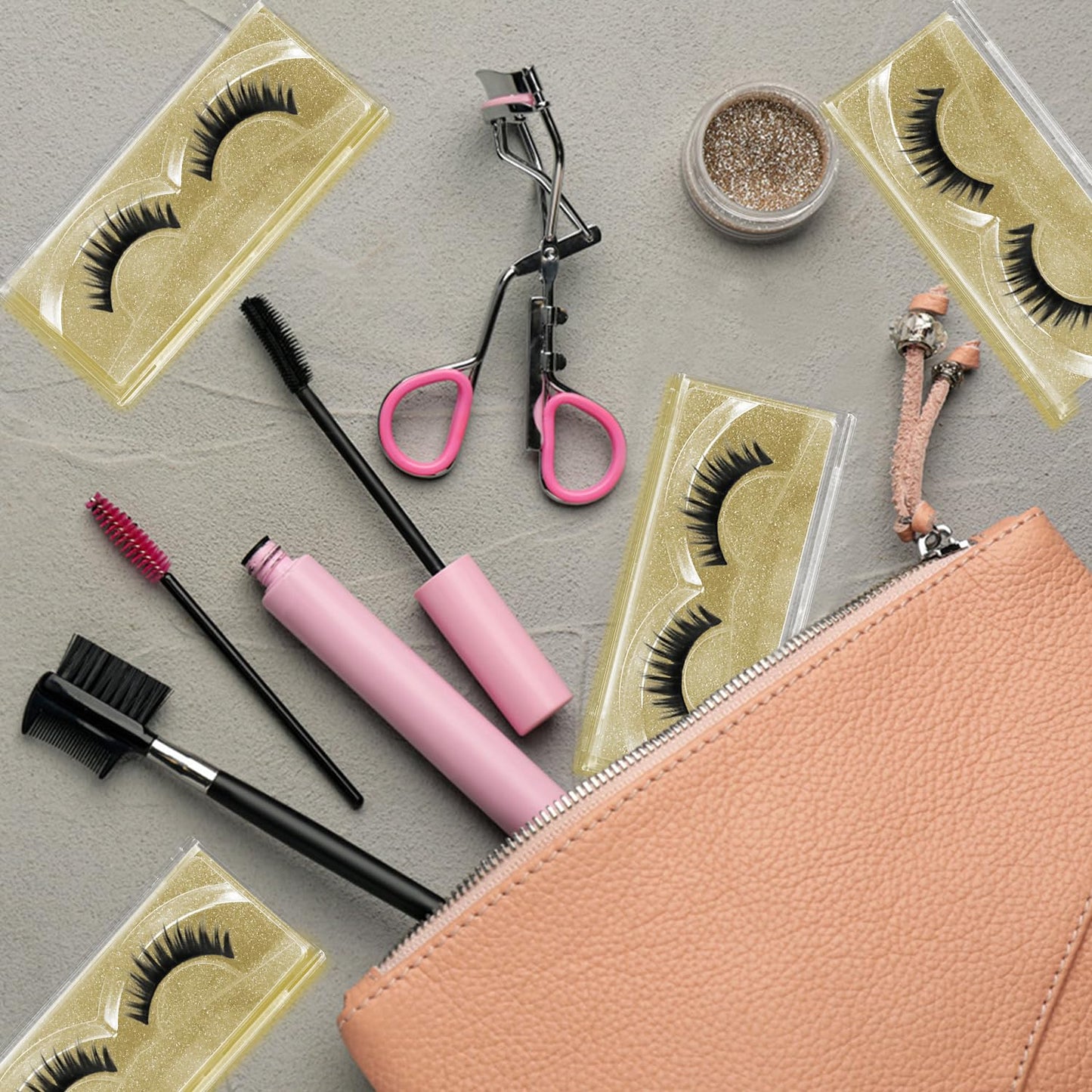 Empty Lash Boxes, 30 Pack Customizable False Eyelash Packaging Cases Bulk Storage Containers, Premium Display and Protection (Yellow)