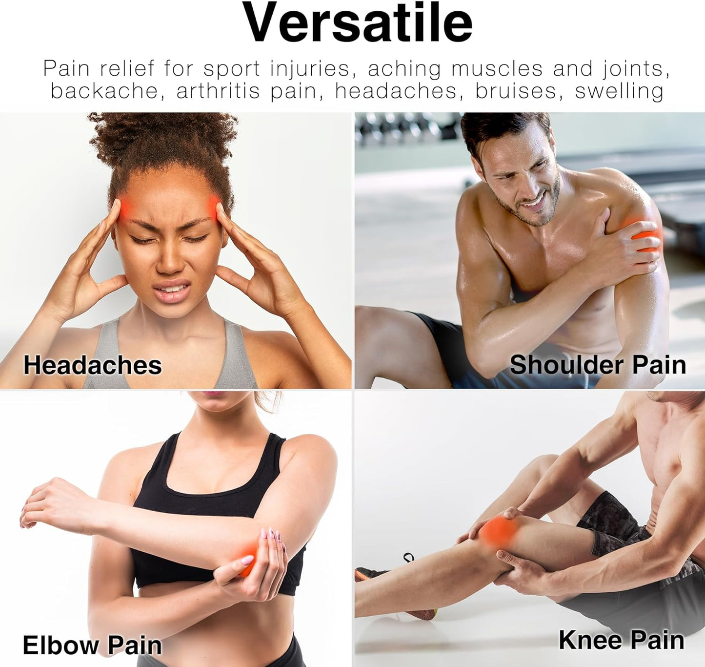 LotFancy Ice Pack for Injuries, 4 Reusable Hot Cold Packs for Therapy, Cooling or Heating Gel Pad for First Aid, Back, Shoulder, Neck, Head, Feet Pain Relief, 10.5 x 5 Inches