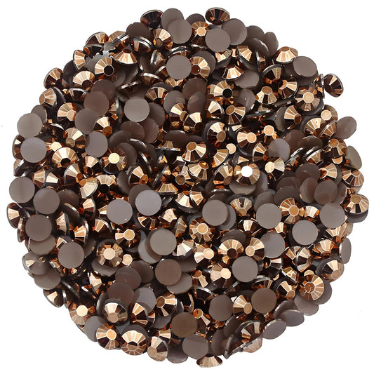 1440 Pcs SS20 5mm Flatback Rhinestones for Nails Art Crafts Glitter Round Shine Gems AB Crystals DIY Clothes Shoes (Bronze AB)