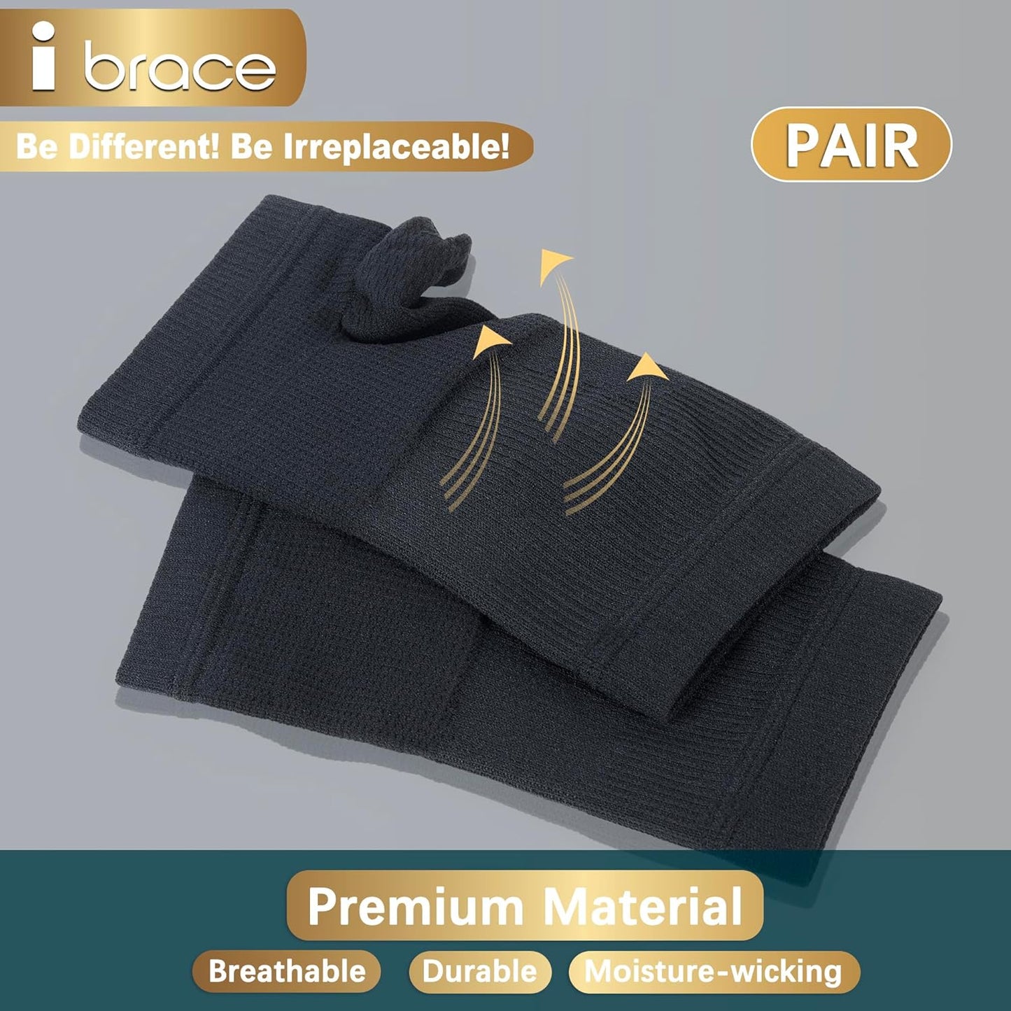 Partial Zone Compression Wrist Sleeve for Carpal Tunnel with thumb support, Reversible Splint for Typing, Gardening, Golf, Yoga, Tennis, Wrist Support Brace for Men & Women-PAIR (Medium)