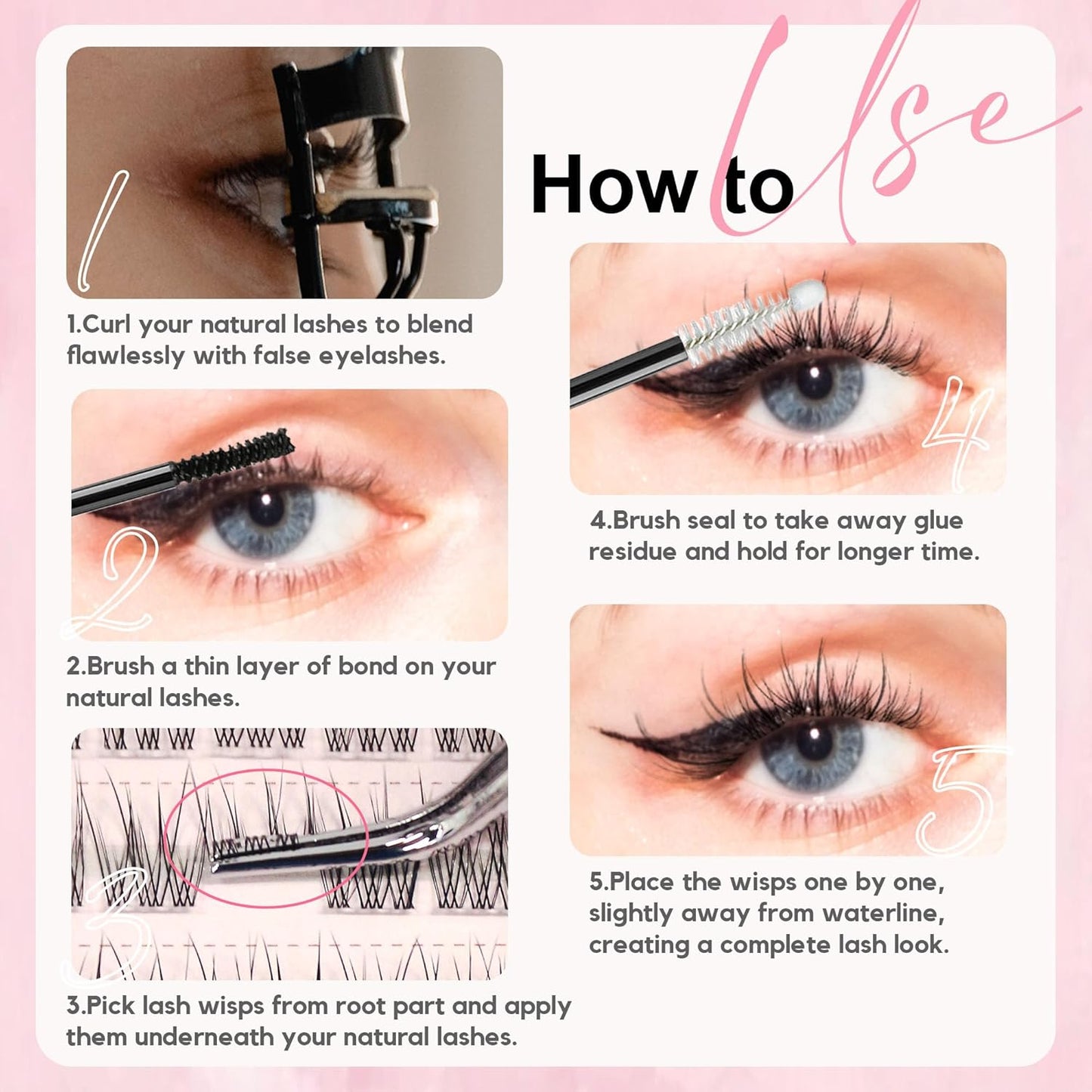 120Pcs Clear Band Lash Clusters 10-14mm Natural Look Cluster Eyelashes C Curl Resuable Invisible Band Individual Cluster Lashes(22)