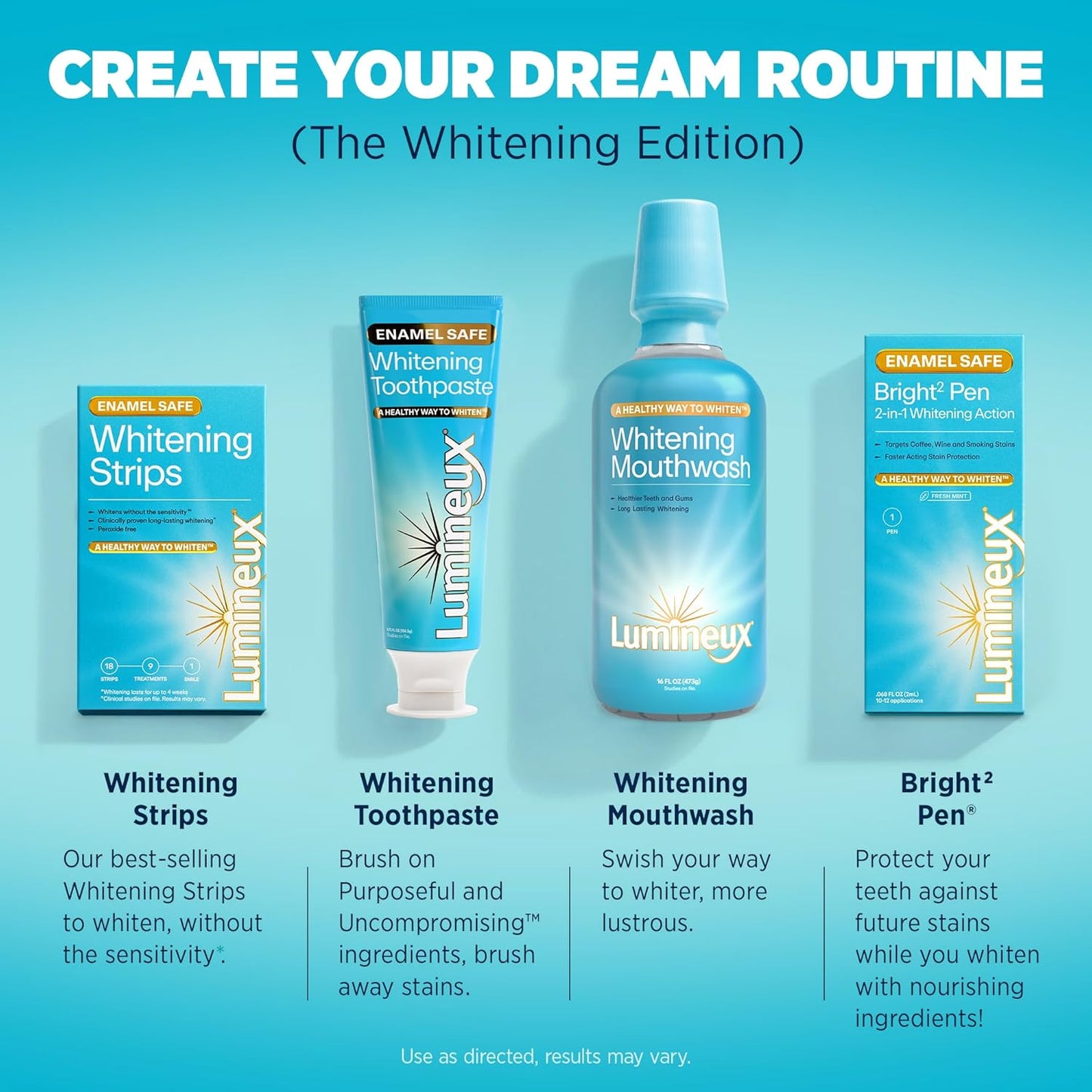 Lumineux 2-in-1 Whitening Pen (1 Pack) Enamel Safe and Clinically Proven to Whiten Without The Sensitivity - Removes Coffee, Tea, and Smoking Stains