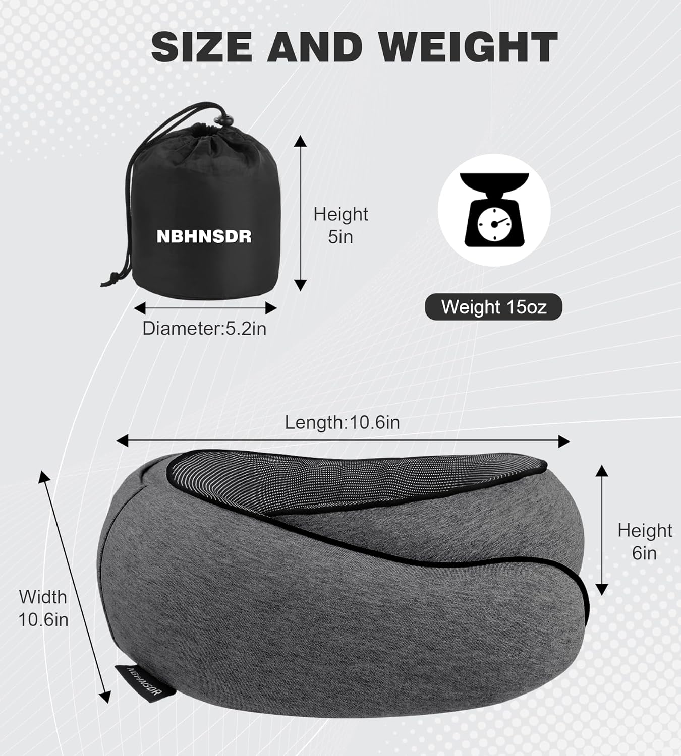 Hidden hat Airplane Travel Neck Pillow, Memory Foam Long-Distance Travel Neck Pillow, Suitable for use on Planes, in Cars and When Sleeping in The Office, Protecting Your Neck.