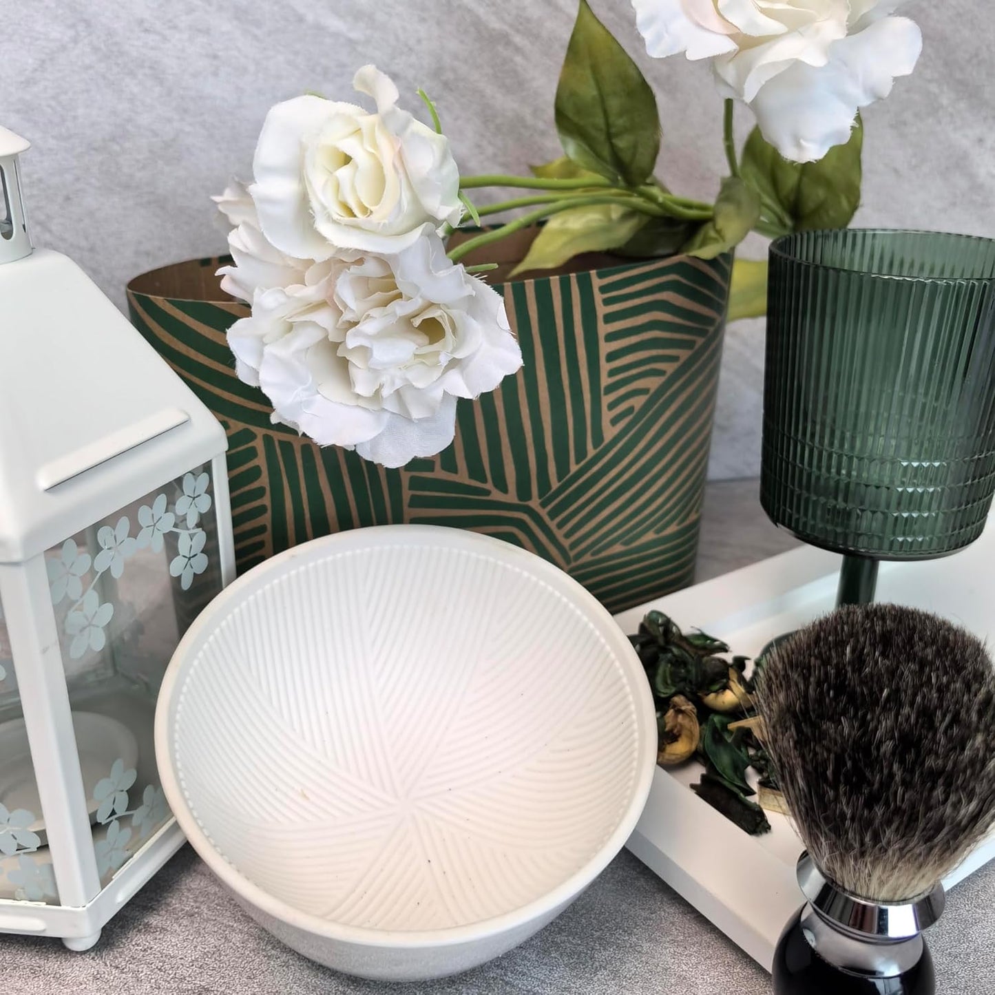 Ceramic Shaving Bowl For Men, Wide Mouth Shaving Cream Cup, Large Capacity, Easier to Lather