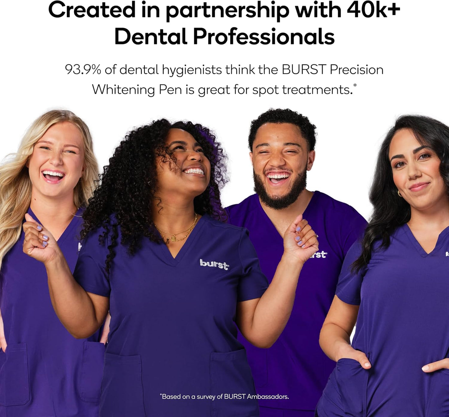 Burst Precision Whitening Pen, 9% HP, 45 Whitening Treatments, Enamel Safe, Vegan, Paraben Free, Delicious Flavor, Rose Gold, 1 Count