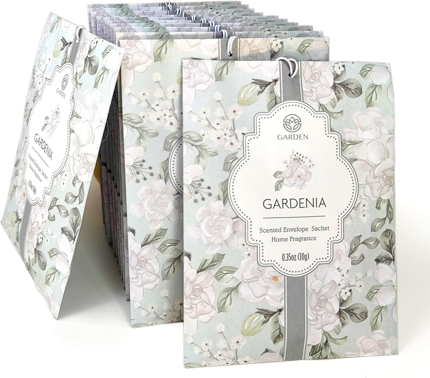 Gardenia Scented Sachets - 12 Pack, Long-Lasting Home Fragrance Sachet Bags, Large Fresh-Scented Packets, Sachets for Drawers and Closets