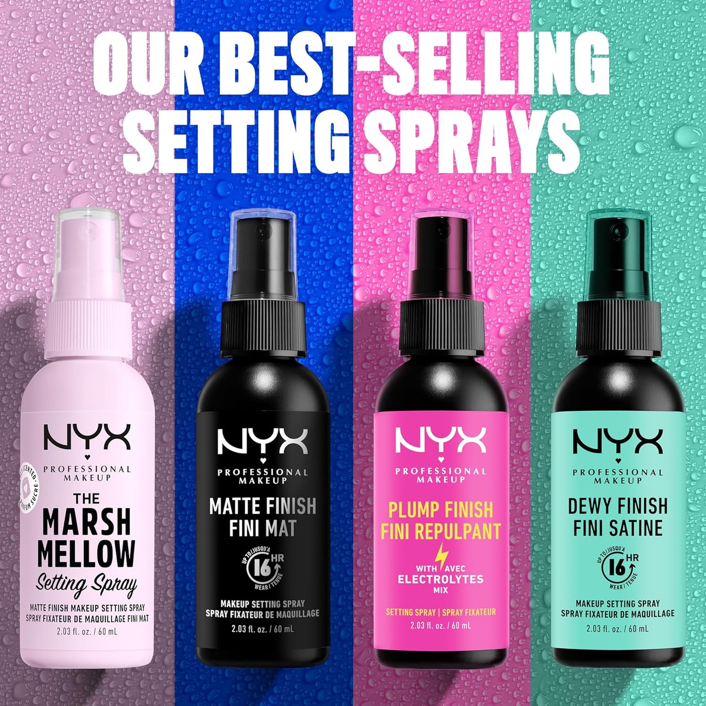 NYX PROFESSIONAL MAKEUP Makeup Setting Spray, Dewy Finish JUMBO Size, Setting Spray for 16HR Make Up Wear