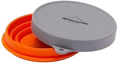 Collapsible Silicone Bowl with Lid for Camping and Backpacking - Camping Dishware Gear Essentials in Small/Red (Made by Caddis Sports)