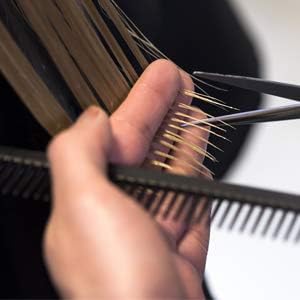 Hair Cutting Scissors Shears Set, ekuci Professional Home Haircutting Scissors Thinning Shears Kit with Free Comb and Storage Bag for Men Women Home Salon Barber Cut Kit (Silver)