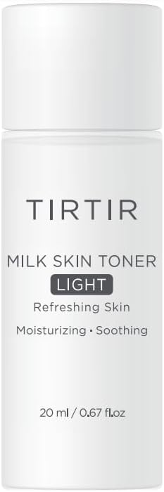 TIRTIR Milk Skin Rice Toner Light | Instant Hydration with 4% Niacinamide, Pantenol, Lightweight, Pore-Tightening, Vegan, Acne-Prone, Oily Skin, Fungal Acne Safe, Korean Skin Care, 0.67 Fl Oz
