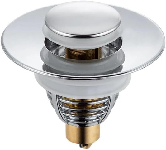Universal Stainless Steel Bathroom Sink Stopper, Drain Hair Catcher, Bathroom Sinks Pop Up Drain Filter