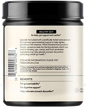 Healthy Gut Matcha Green Tea | 30-Servings with L-Glutamine, Zinc, Glucosamine, Slippery Elm Bark and More!