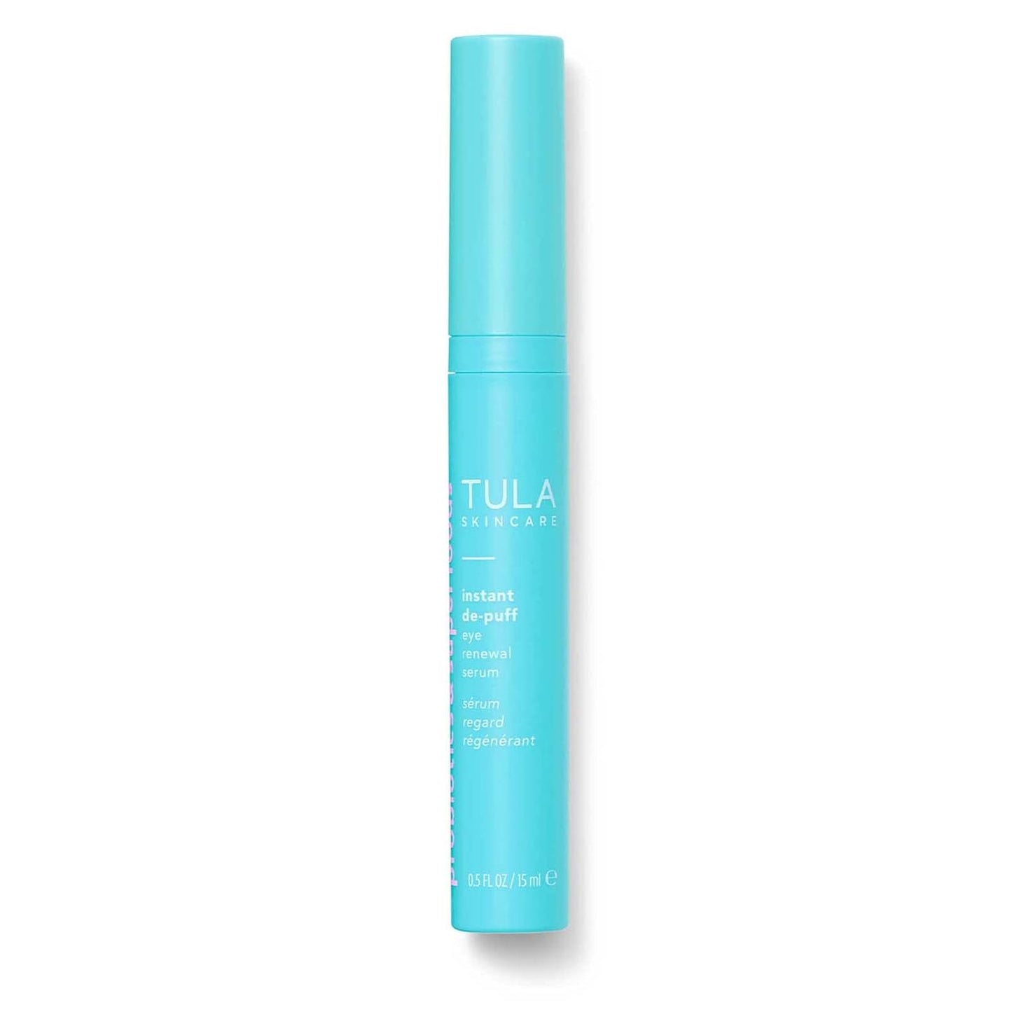 TULA Skin Care Instant De-Puff Eye Renewal Serum - Dark Circles Under Eye Treatment, Reduce Puffiness and Signs of Wrinkles, 0.5 fl oz.