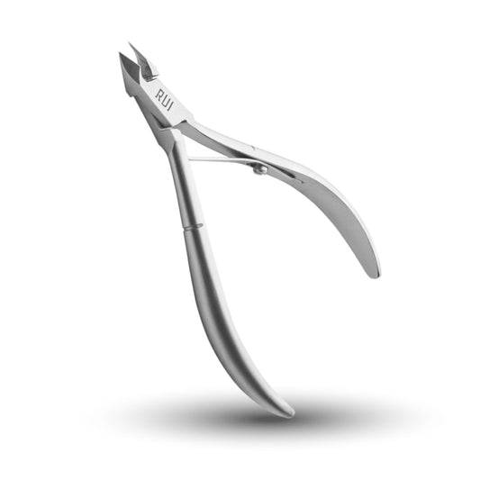 Rui Smiths Professional Cuticle Nippers | Precision Surgical-Grade Stainless Steel Cuticle Trimmer, French Handle, Single Spring, 4mm Jaw (Quarter Jaw)