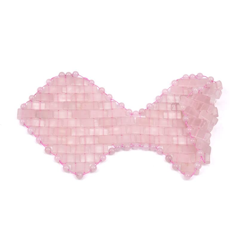 Quartz Eye Mask, Rose Jade Eye Mask Natural Crystal Sleep Mask, Eliminate Wrinkles Puffiness Headache and Migraine Relief Mask (#1-rose quartz)