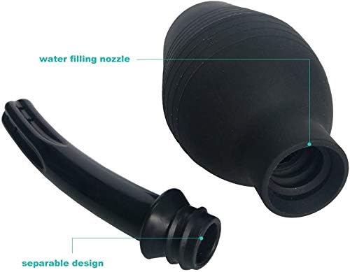 Abyclean Anal Douche Enema Bulb Kit with Lube Vaginal Douche Enema Cleaner for Women’s or Man’s Health (310ml Black)