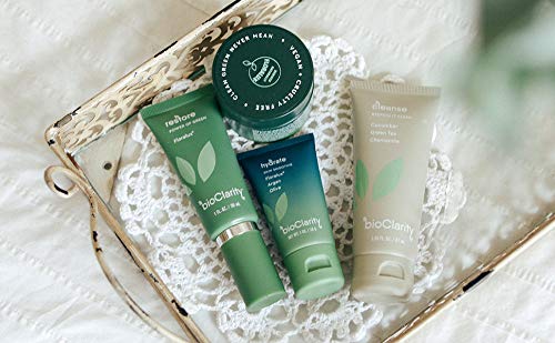 BioClarity 3-Step Essentials Skin Routine + Clarifying Mask for Normal & Oily Skin Types | Cleanse, Restore and Moisturize | Gentle Clean and Hydrate Face |100% Clean, Vegan Ingredients (Mini Size)
