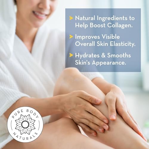 Pure Body Naturals Anti Cellulite Massage Oil, 8 fl oz | 100% Natural Cellulite Remover for Legs and Thighs | Chemical Free Firming Body Massage Oil for Women, Tightens Skin and Reduces Stretch Marks