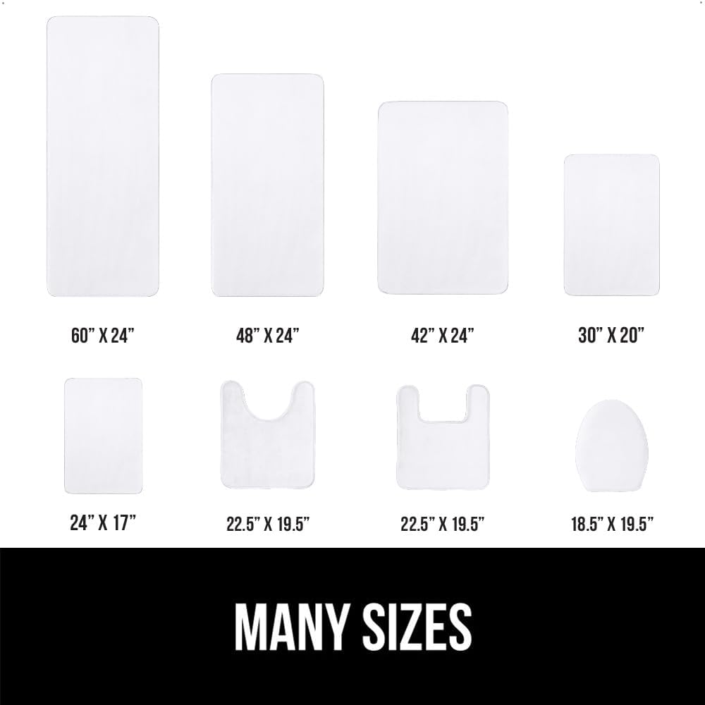 GORILLA GRIP Thick Memory Foam Bath Rugs, Soft Absorbent Velvet Bathroom Mats, Durable Dots on Underside, Machine Washable Bathmat, Carpet Rug Room Decor for Shower Floor, 36x24 Mat, White