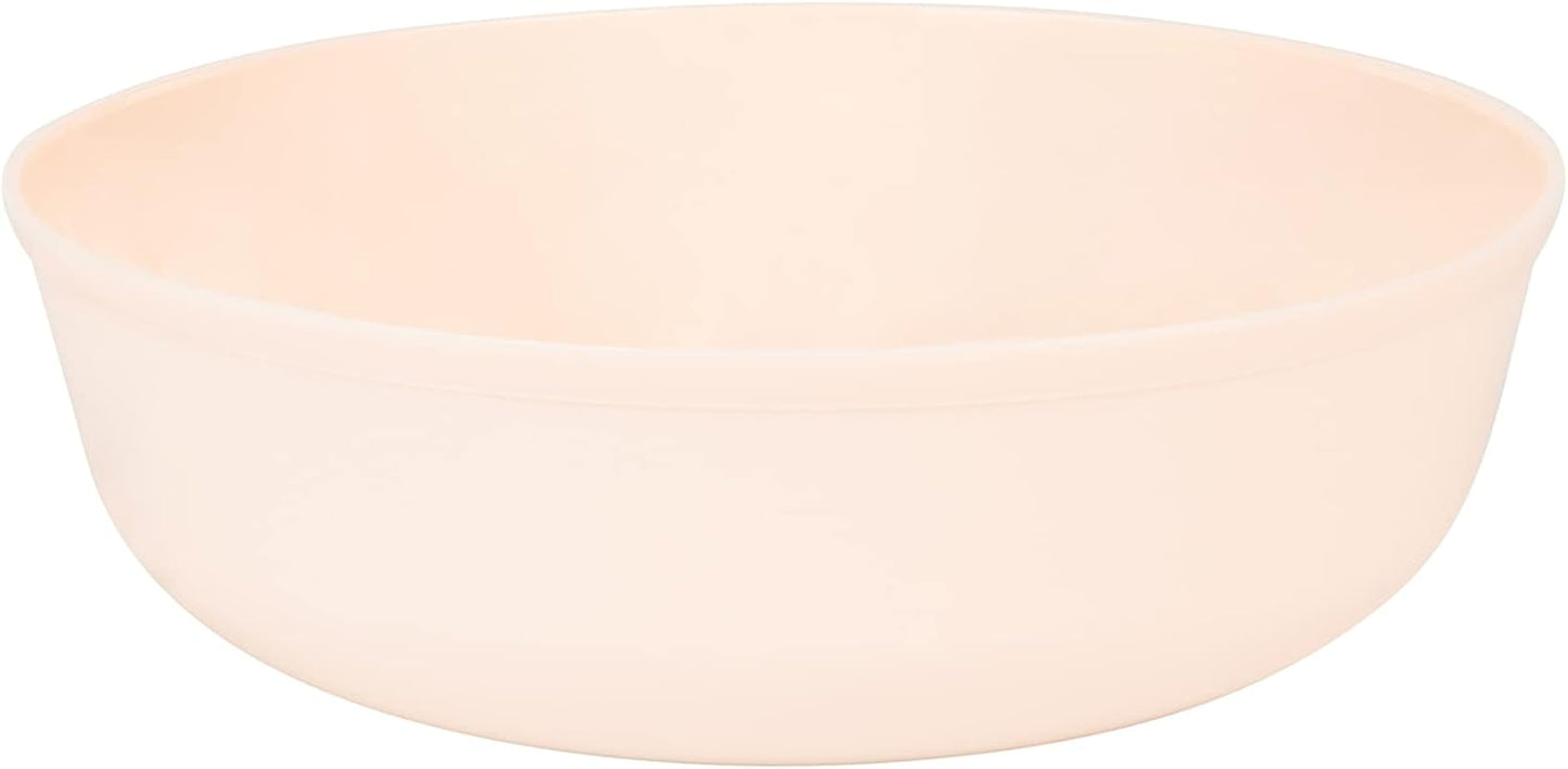 PLASTICPRO [30 Pack 16 OZ Bowls] Edge Collection Pink Plastic Party Soup Bowls Premium heavyweight Elegant Disposable Tableware Dishes