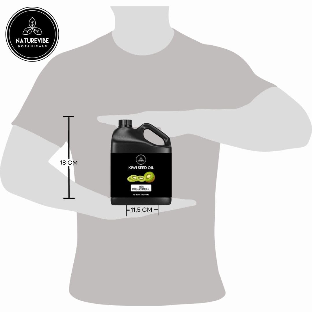 Naturevibe Botanicals Kiwi Oil 32 Ounces | 100% Pure and Natural | Great for Skin Care and Hair Care