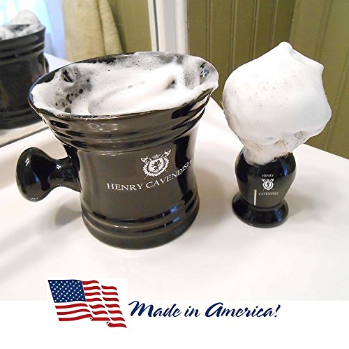 Henry Cavendish Lavender Shaving Soap with Shea Butter & Coconut Oil. Long Lasting 4 oz Puck Refill. Mens Shave Soap. All Natural. Rich Lather, Smooth Comfortable Shave. For Ladies and Gentlemen.