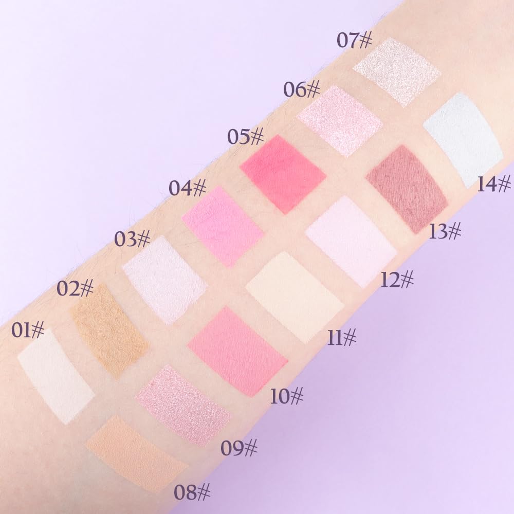 Monochrome Matte Eyeshadow Makeup Palette, Highly Pigmented Pearl White Eyeshadow Palette, Matte Pressed Powder Eye shadow Makeup, Single Vegan Eye Shadow, Daily Evening Women Girls Eyeshadow Gift 3#