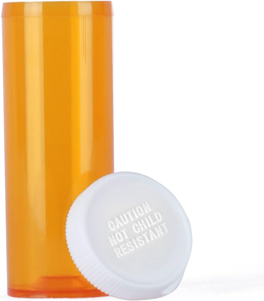 Empty Plastic Pill Bottles with Easy Open Snap Caps (Not Child Resistant), Prescription Medication Vials, Clear Containers Pill Cases Organizers (8 Dram, 12pcs)