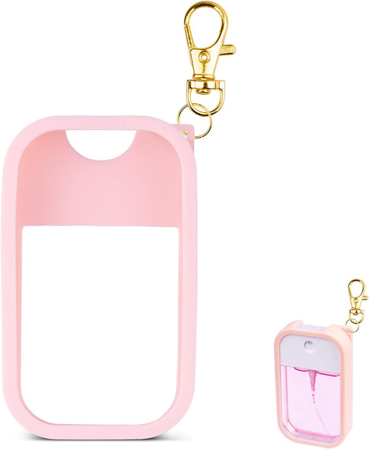 VANEST Silicone Case Compatible with Touchland Hand Sanitizer Spray, Protective Case with Keychain for Spray 1 fl oz