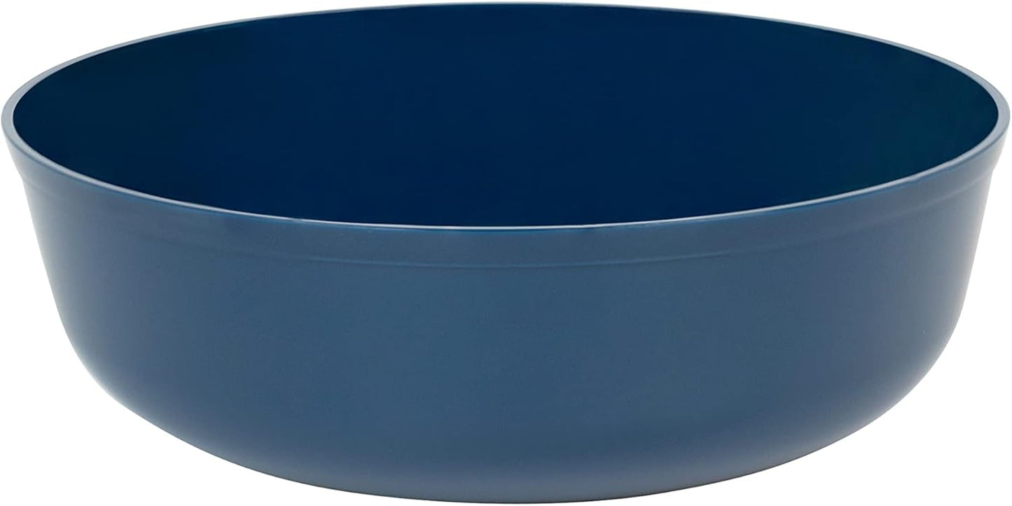 PLASTICPRO [30 Pack 16 OZ Bowls] Edge Collection Navy Blue Plastic Party Soup Bowls Premium heavyweight Elegant Disposable Tableware Dishes