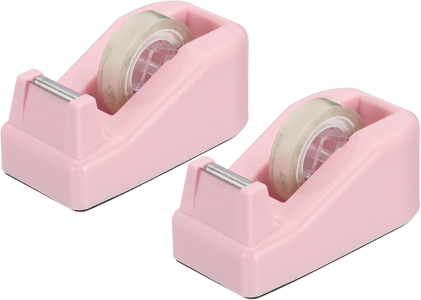 PATIKIL 2pcs Tape Dispenser Desk, Small Tape Dispenser Cute Desktop Dispenser, Rose Gold