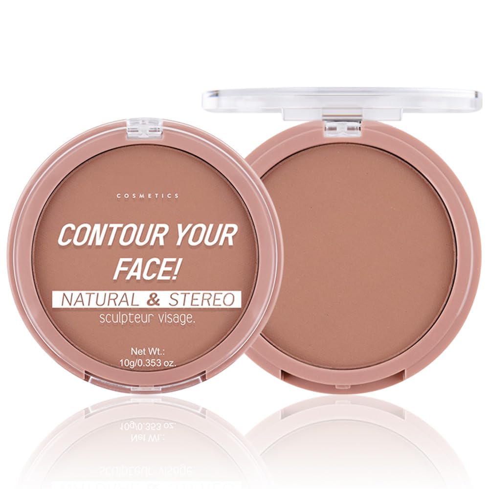 Natural Matte Warm Brown Cream Contour Palette – Lightweight, Blendable Monochrome Powder Base for All Skin Tones, Face Makeup for Women & Men, Vegan & Cruelty-Free, Paleta de Contorno en Crema Mate