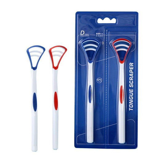 YANDY Tongue scraper, tongue brush for adults and children,easy to use,freshens breath and helps eliminate bad breath (Pack of 2)