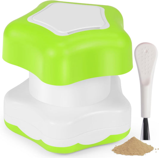 Johnbee Pill Crusher, Pill Grinder Fine Powder Extremely Fine. Storage Compartment. Pill Crushers for Elderly, Family and Pets. Silicone Edges. Grind Multiple Pills at Once - Cleaning Brush (Green)