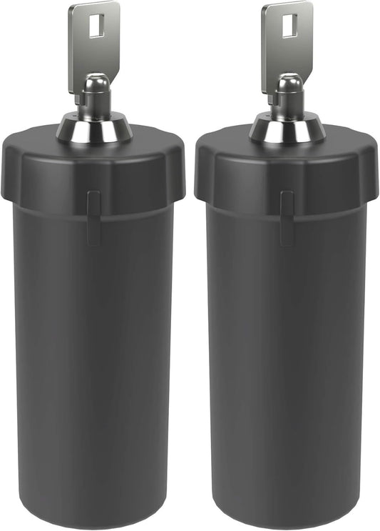 Ezy Dose Pill Box and Medicine, Vitamin Container, Safe for Money & Travel Items, Durable Canister, 2 Keys with Lock, Medium (Pack of 2)