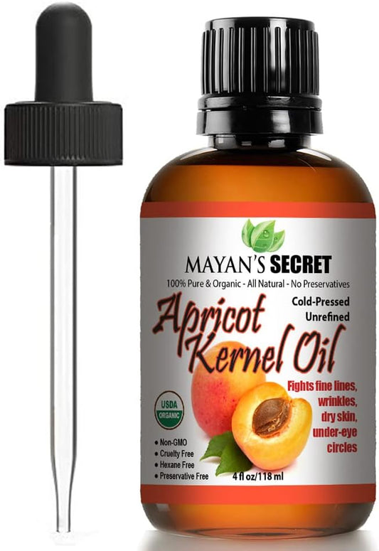 Pure Carrier and Essential Oils for Skin Care, Hair, Body Moisturizer for Face-Anti Aging Skin Care (Apricot Oil, 4oz)