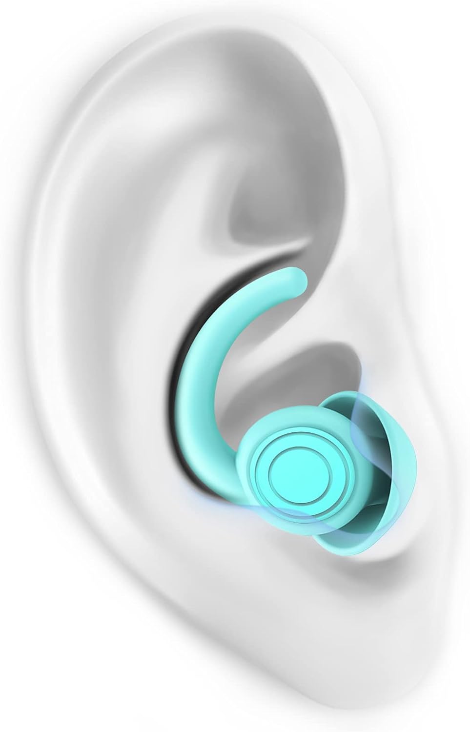 SUPCEAT Ear Plugs for Sleeping - Noise Reduction Soft Silicone Earplugs, 2 Pairs Reusable Hearing Protection Earplugs for Noise Sensitivity, Sleep,Snore,Travel, Sound Reduction Noise Cancelling - Blue