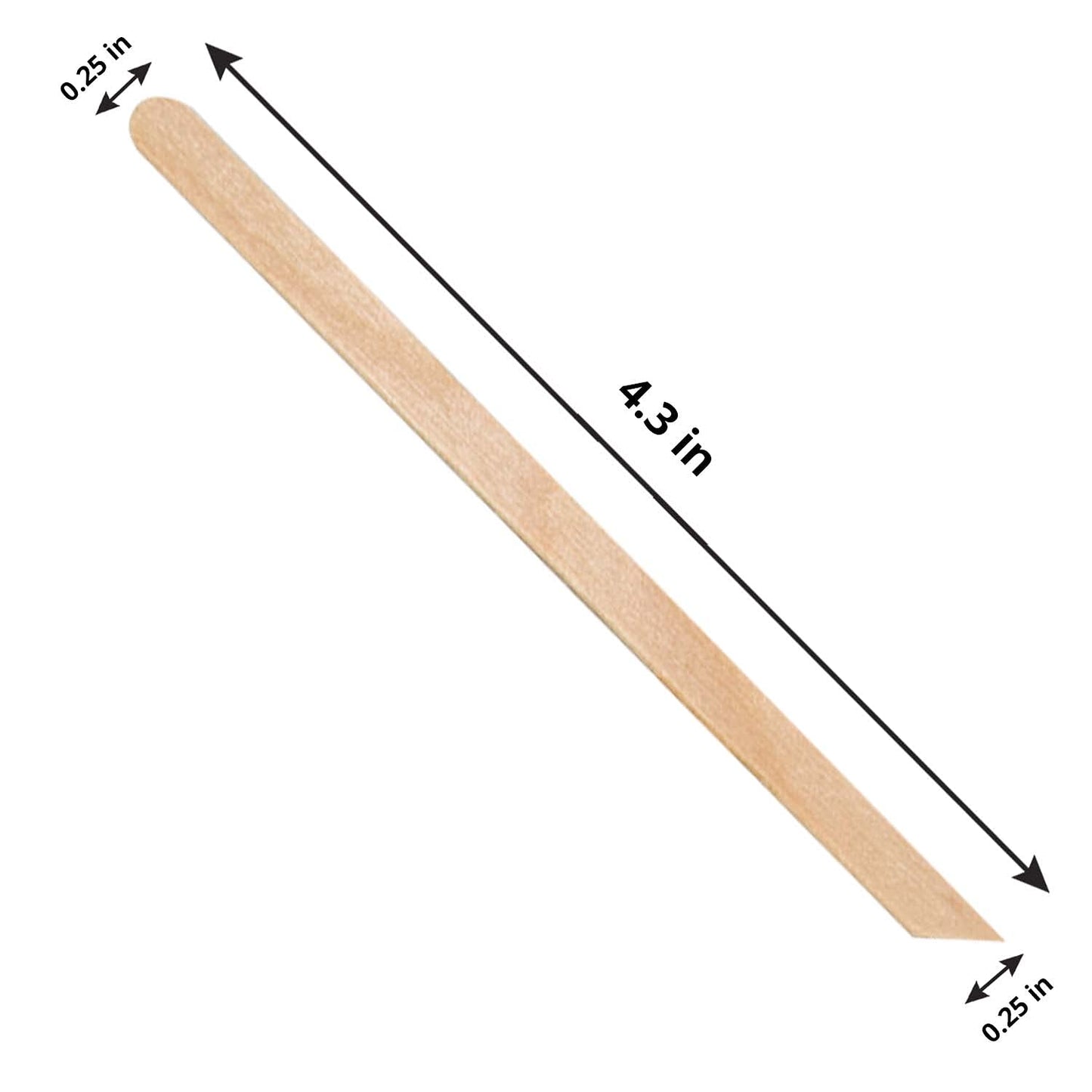 500 Pieces Small Wax Sticks Wood Spatulas Applicator Craft Sticks for Body Hair Eyebrow Lip Nose Removal Slanted/Round (Pack of 500)
