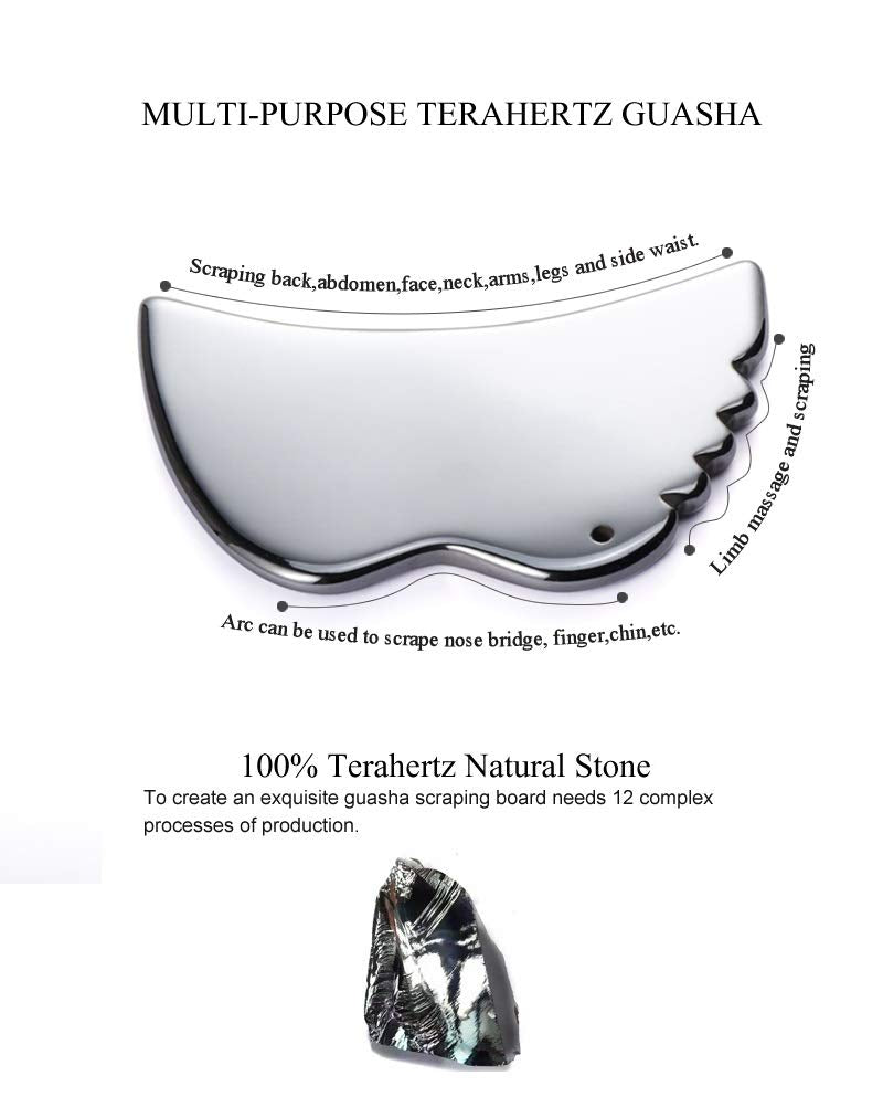 Terahertz Stone Gua Sha Scraping Tools Lymphatic Drainage Massager Facial Energy Beauty Myofascial Release Tool Linfatic Drainage