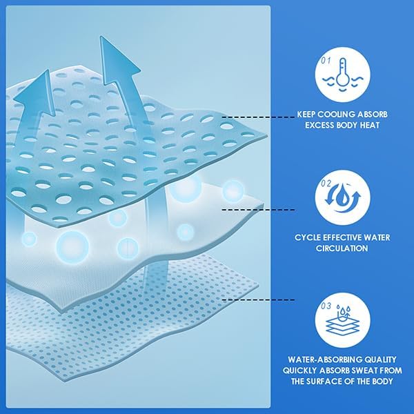 3 Pack Cooling Towels (47"x12") for Neck and Face, Ice Towel for Hot Weather, Soft Breathable Chilly Gym Towels, Microfiber Towel for Work Out, Yoga, Running, Camping & More Activities